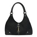 Monogram Calfskin Large Bardot Tote Black