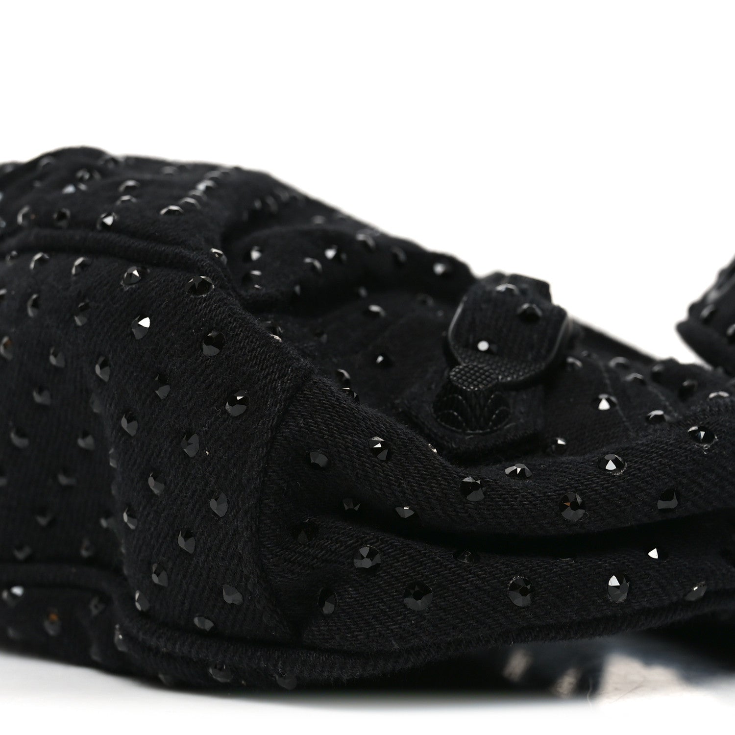 Denim Embellished Le Cagole Shoulder Bag XS Black