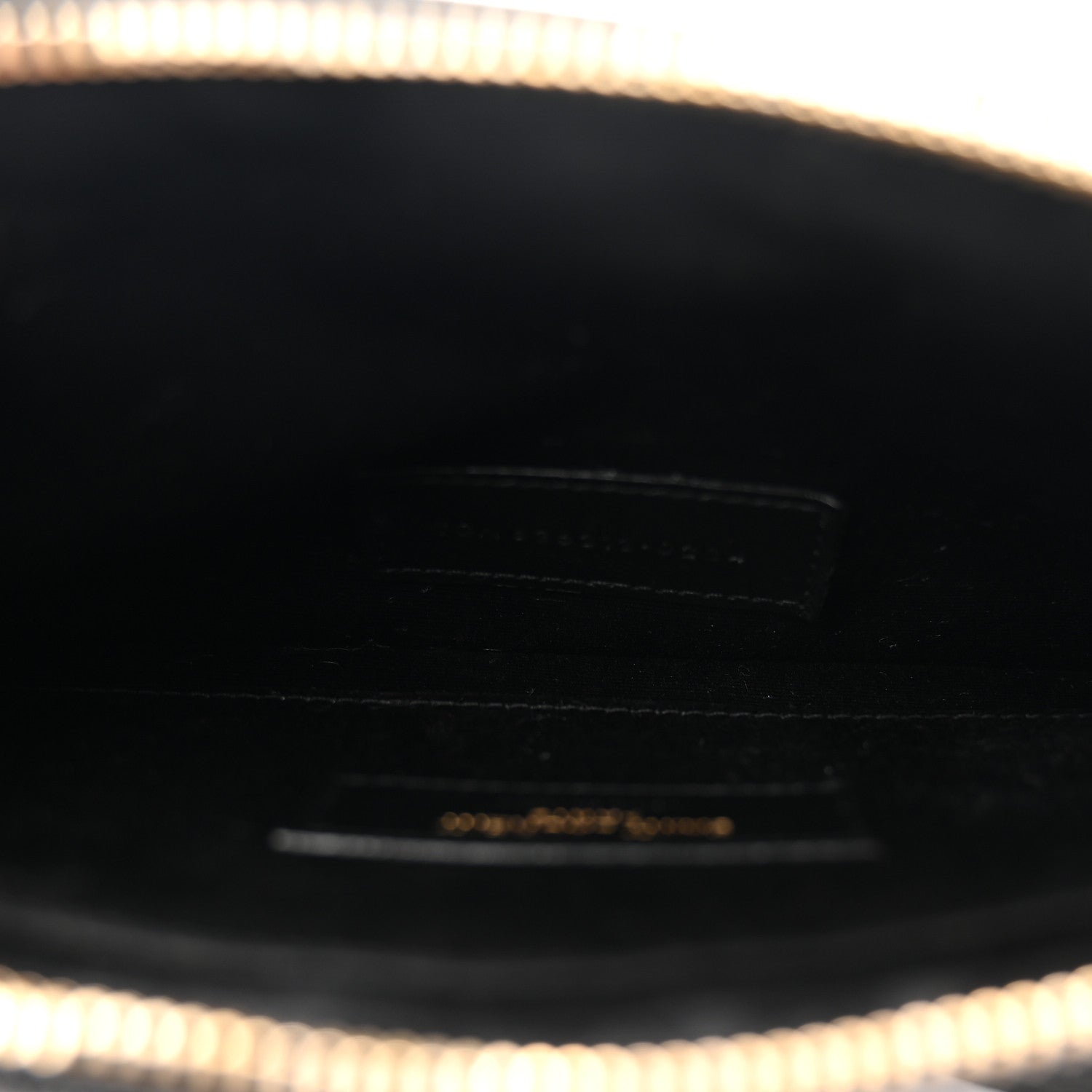 Grain De Poudre Chevron Monogram Large Bill Pouch Black