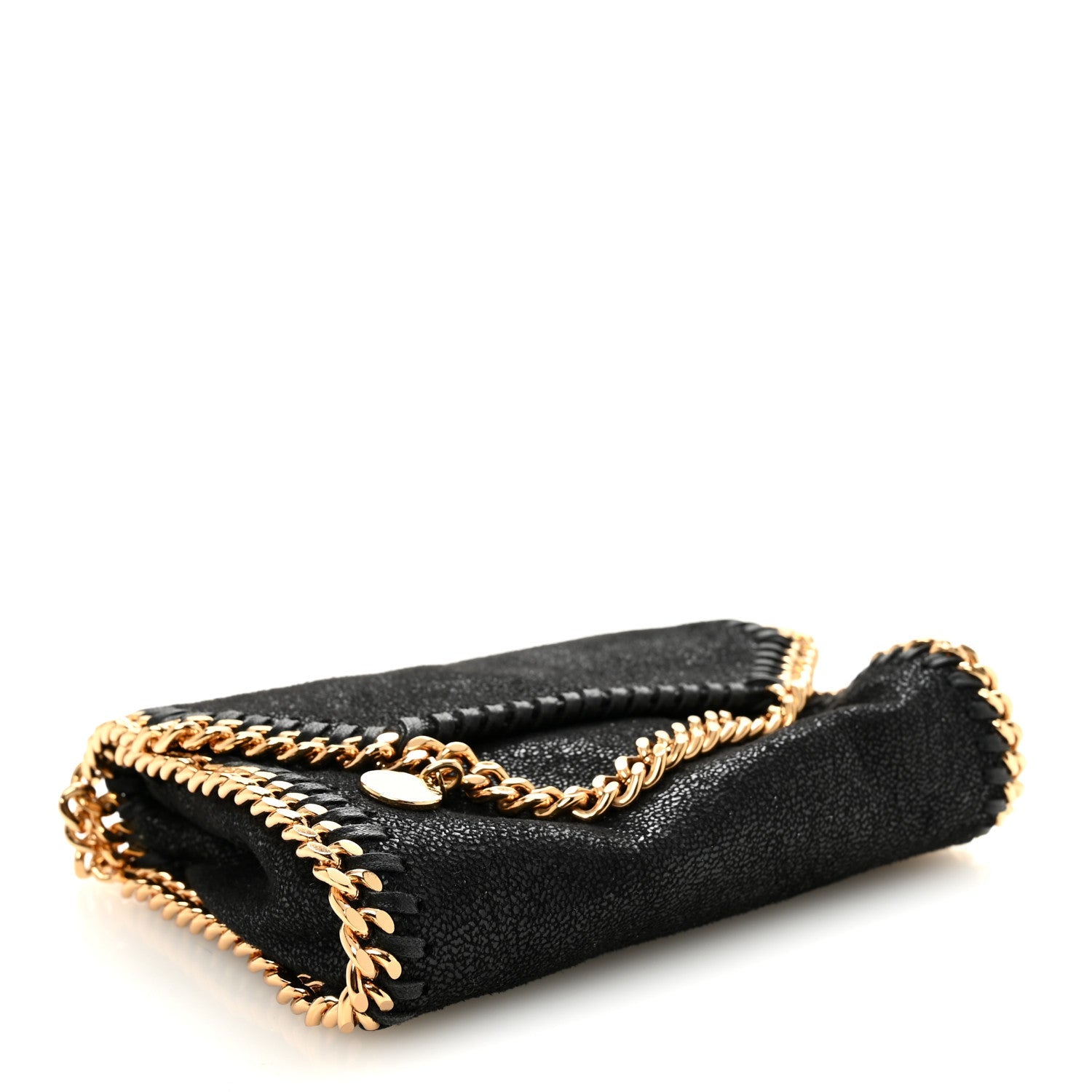 Shaggy Deer Tiny Fold Over Falabella Tote Black