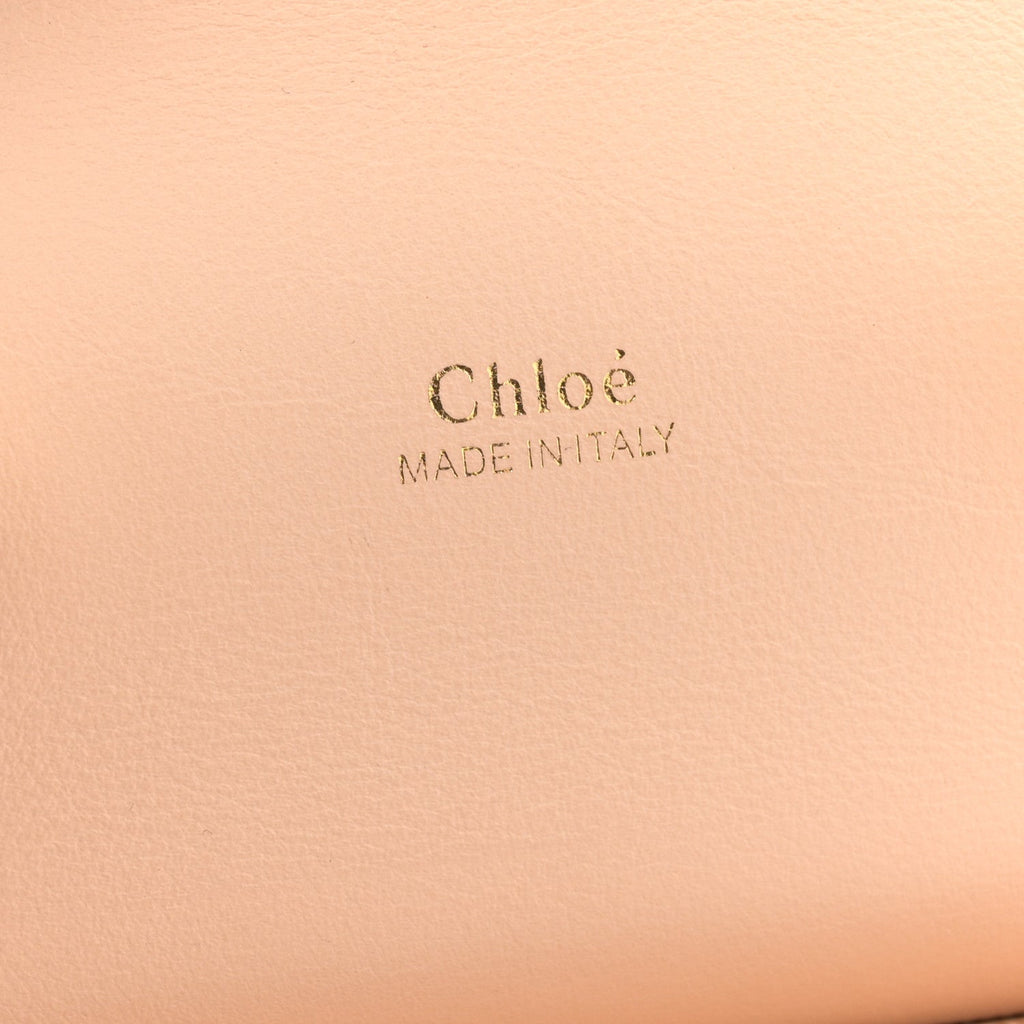 Calfskin Lizard Embossed Small Aby Lock Delicate Pink