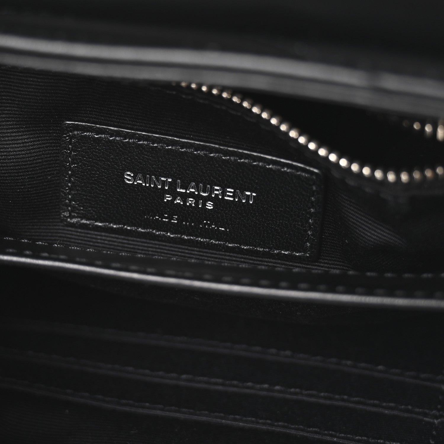 Calfskin Y Quilted Monogram Toy Loulou Crossbody Bag Black