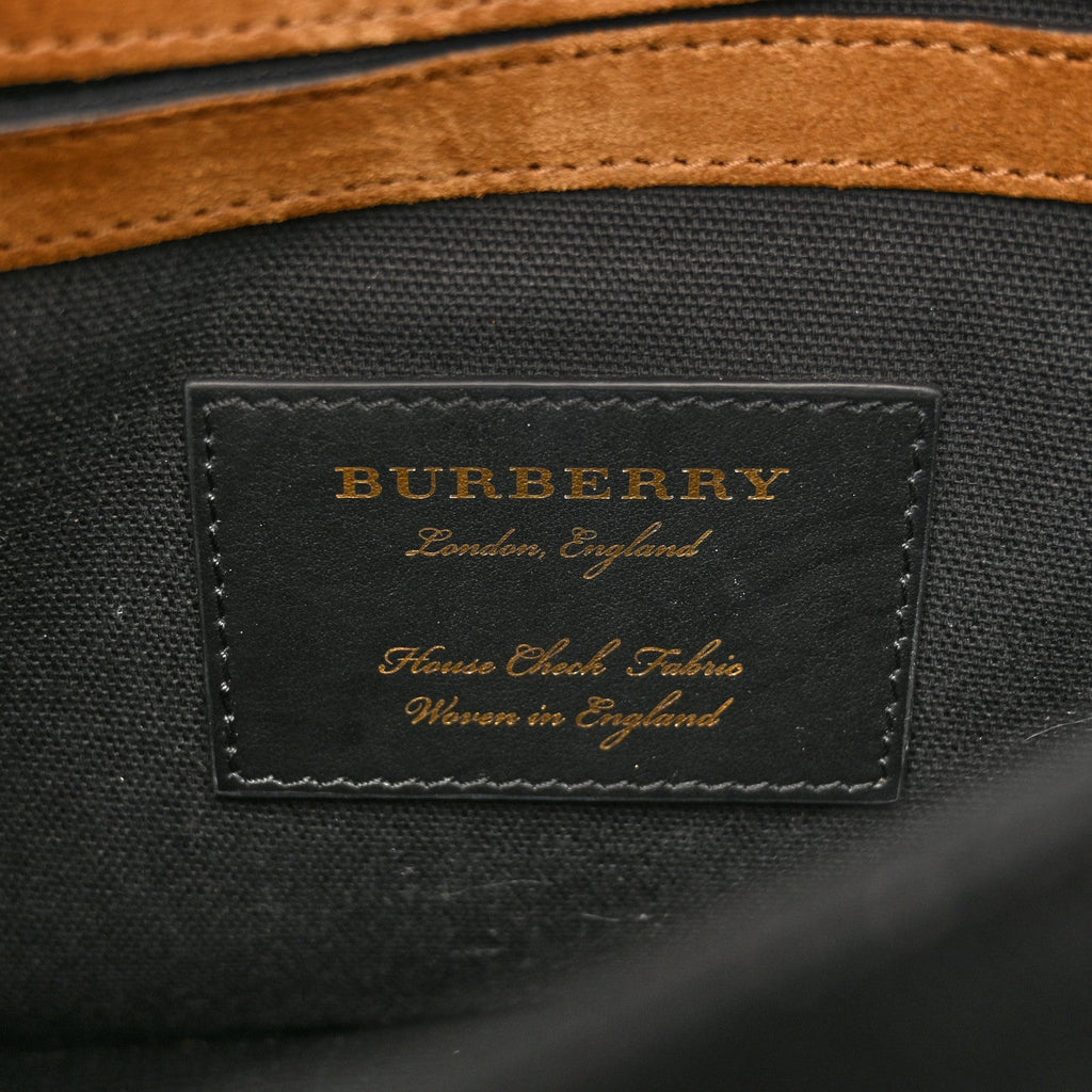 Derby Calfskin House Check Baby Macken Crossbody Bag Black