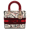 Canvas Medium DiorAmour Graffiti Lady D-Lite Latte