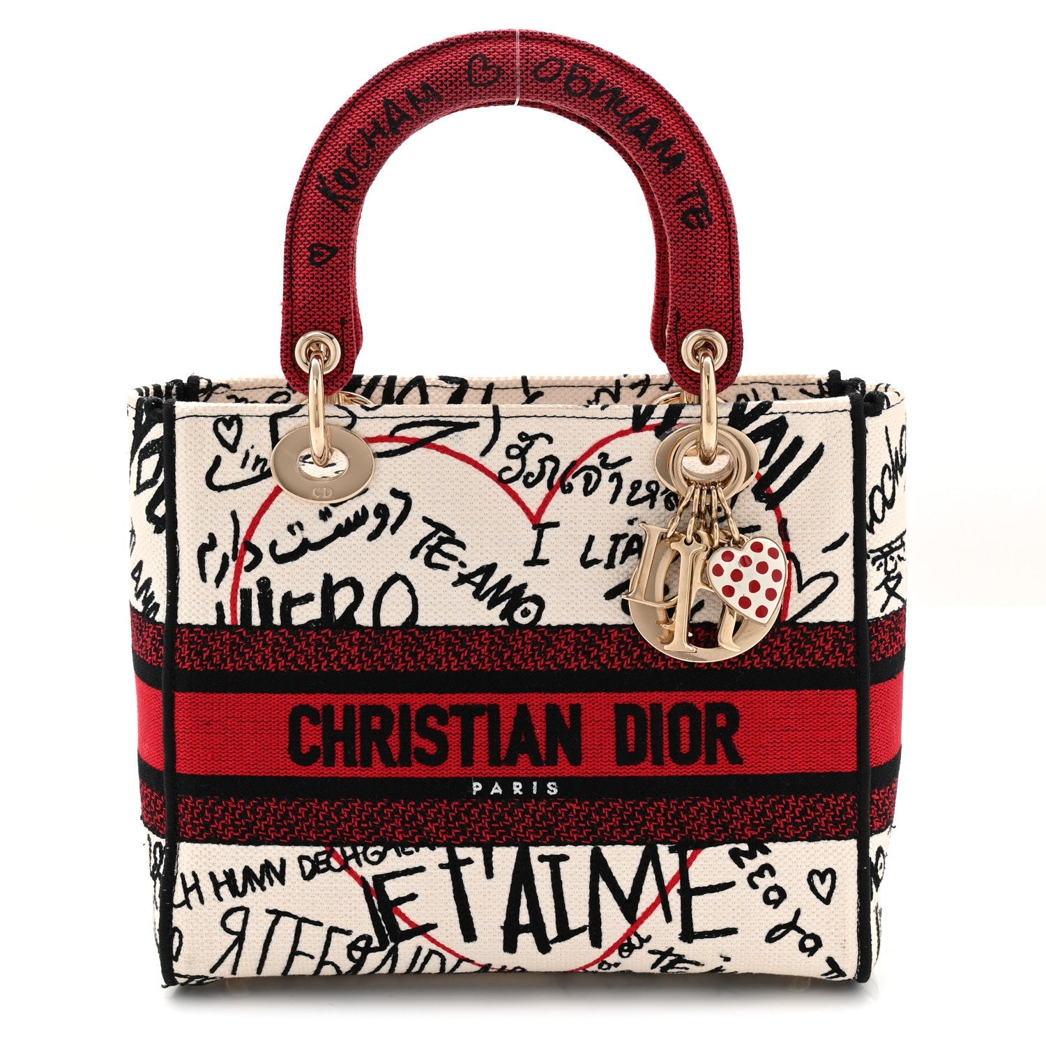 Canvas Medium DiorAmour Graffiti Lady D-Lite Latte