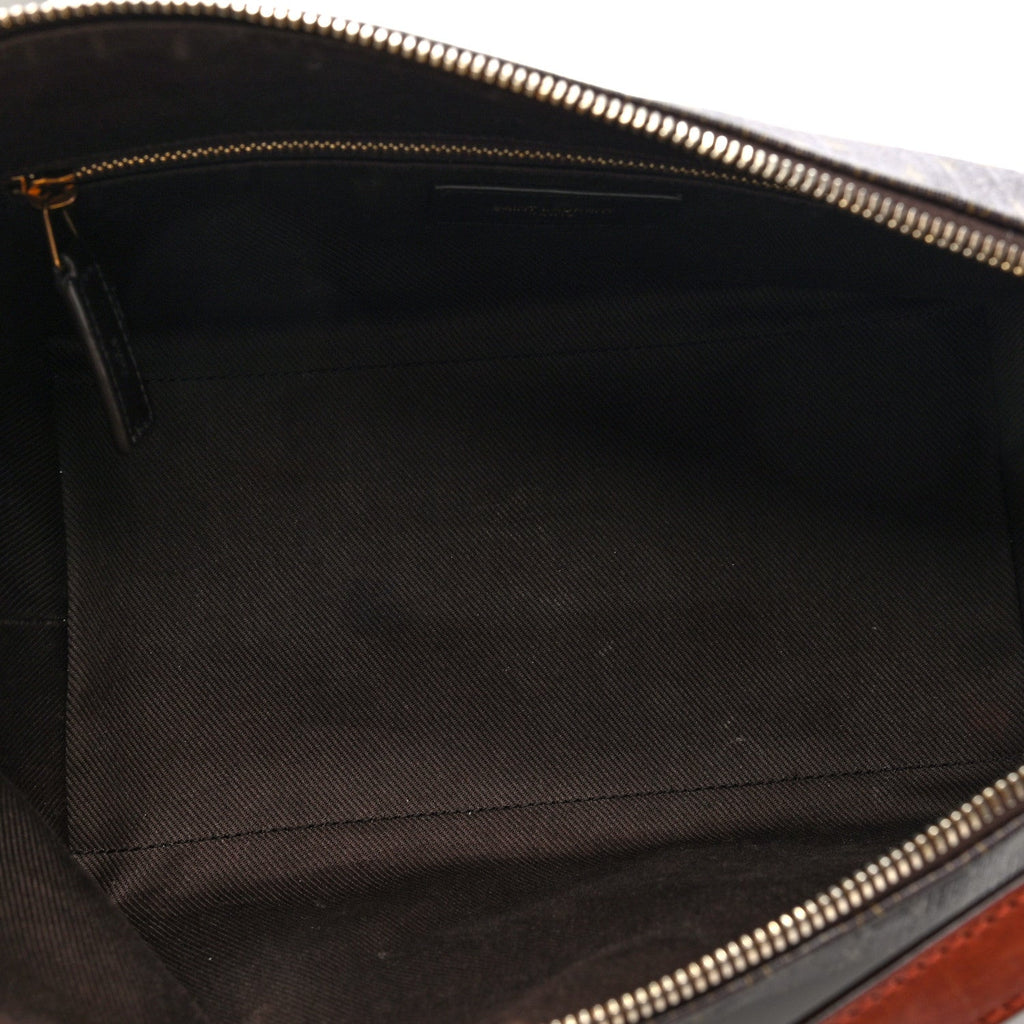 Canvas Smooth Calfskin Le Monogramme Crossbody Bag Chestnut
