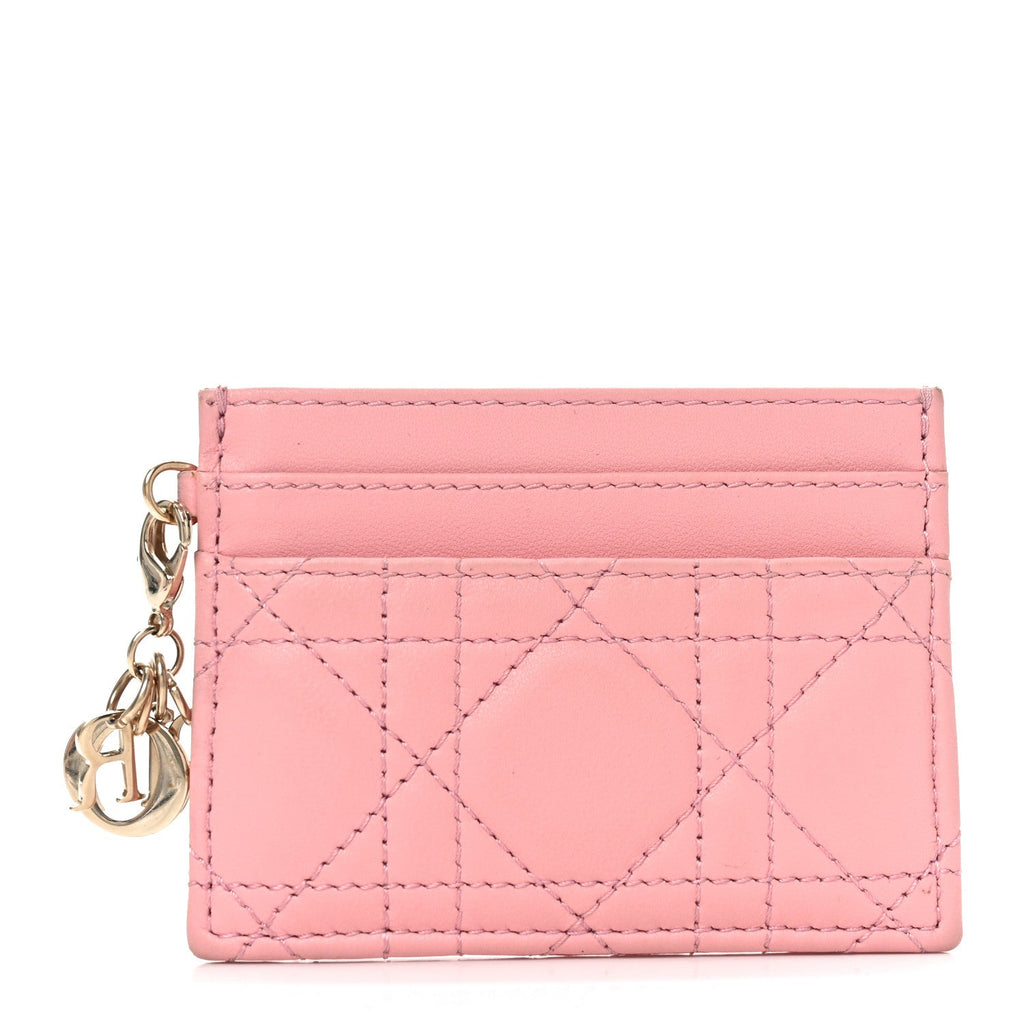 Lambskin Cannage Lady Dior  Holder Melacoton