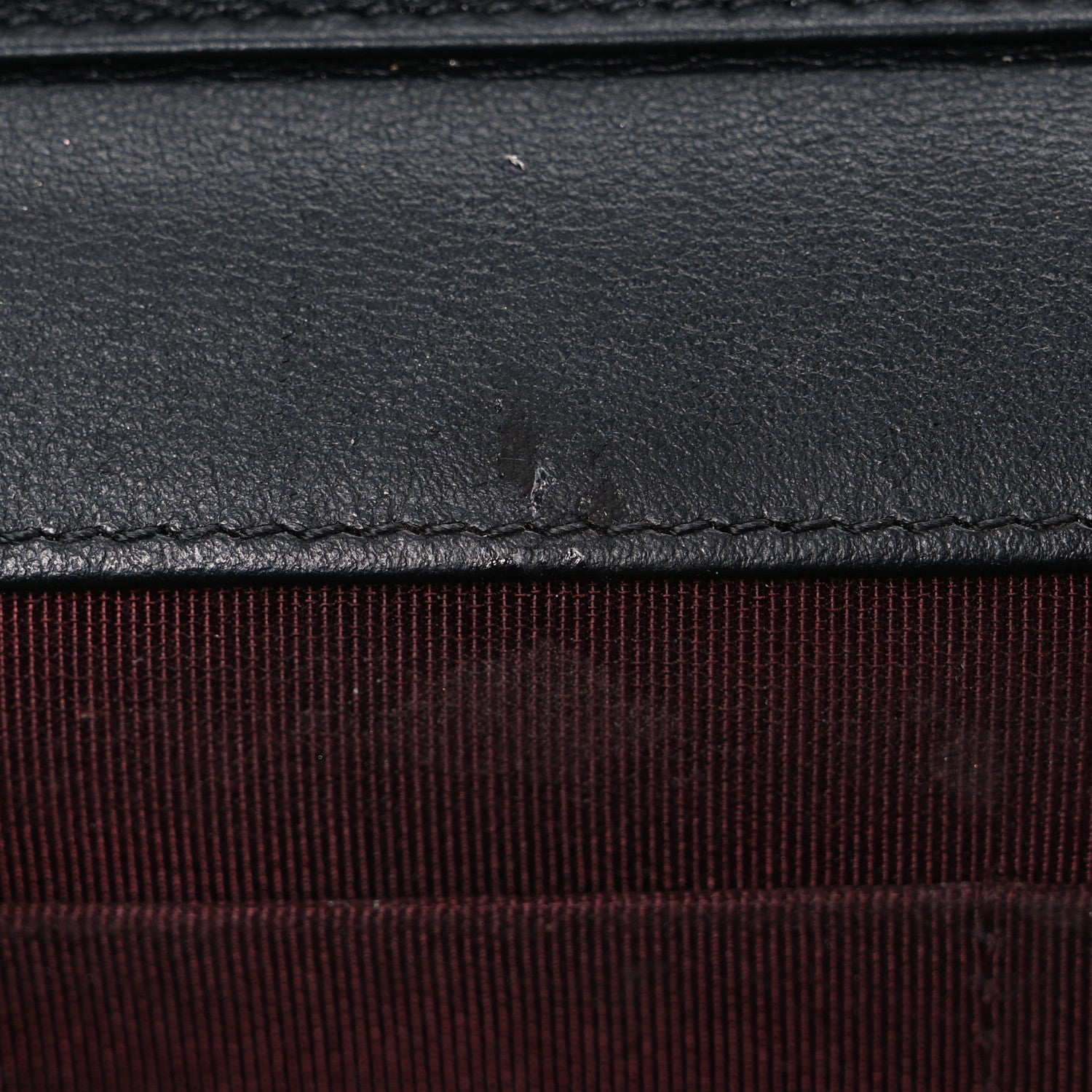 Aged Calfskin Lucky Charms 2.55 Reissue Wallet on Chain WOC Black