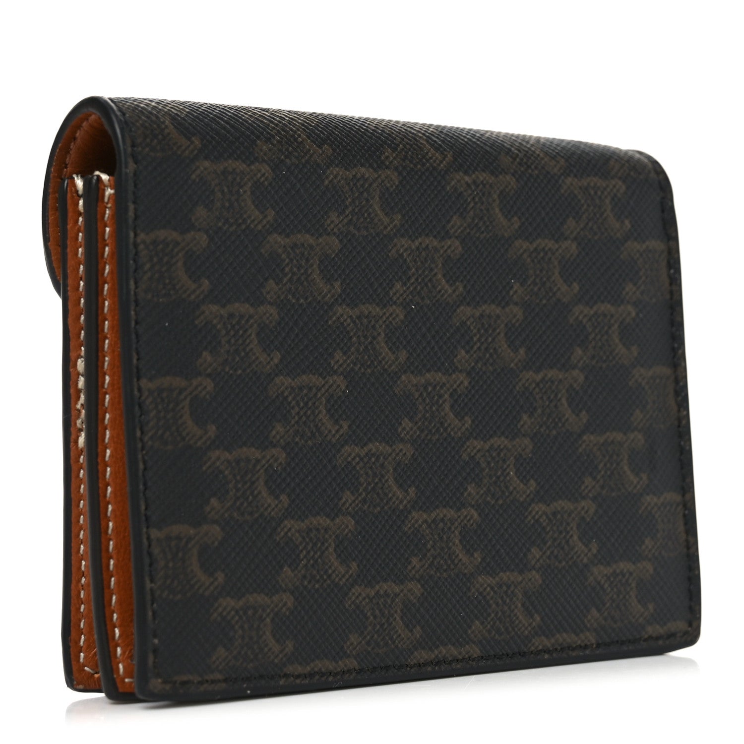 Triomphe Canvas Business  Holder Tan