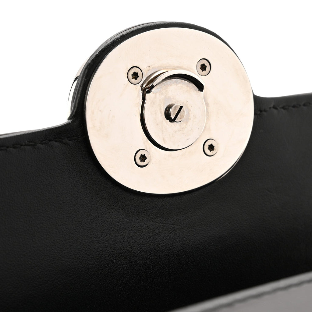 Senna Calfskin Petite GG Top Handle Shoulder Bag Black