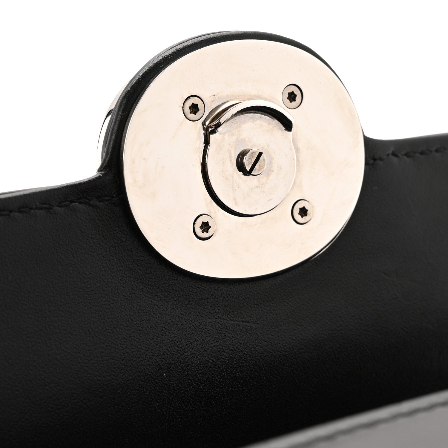 Senna Calfskin Petite GG Top Handle Shoulder Bag Black
