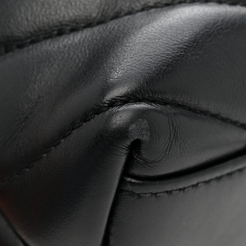 Calfskin Y Quilted Monogram Toy Loulou Crossbody Bag Black