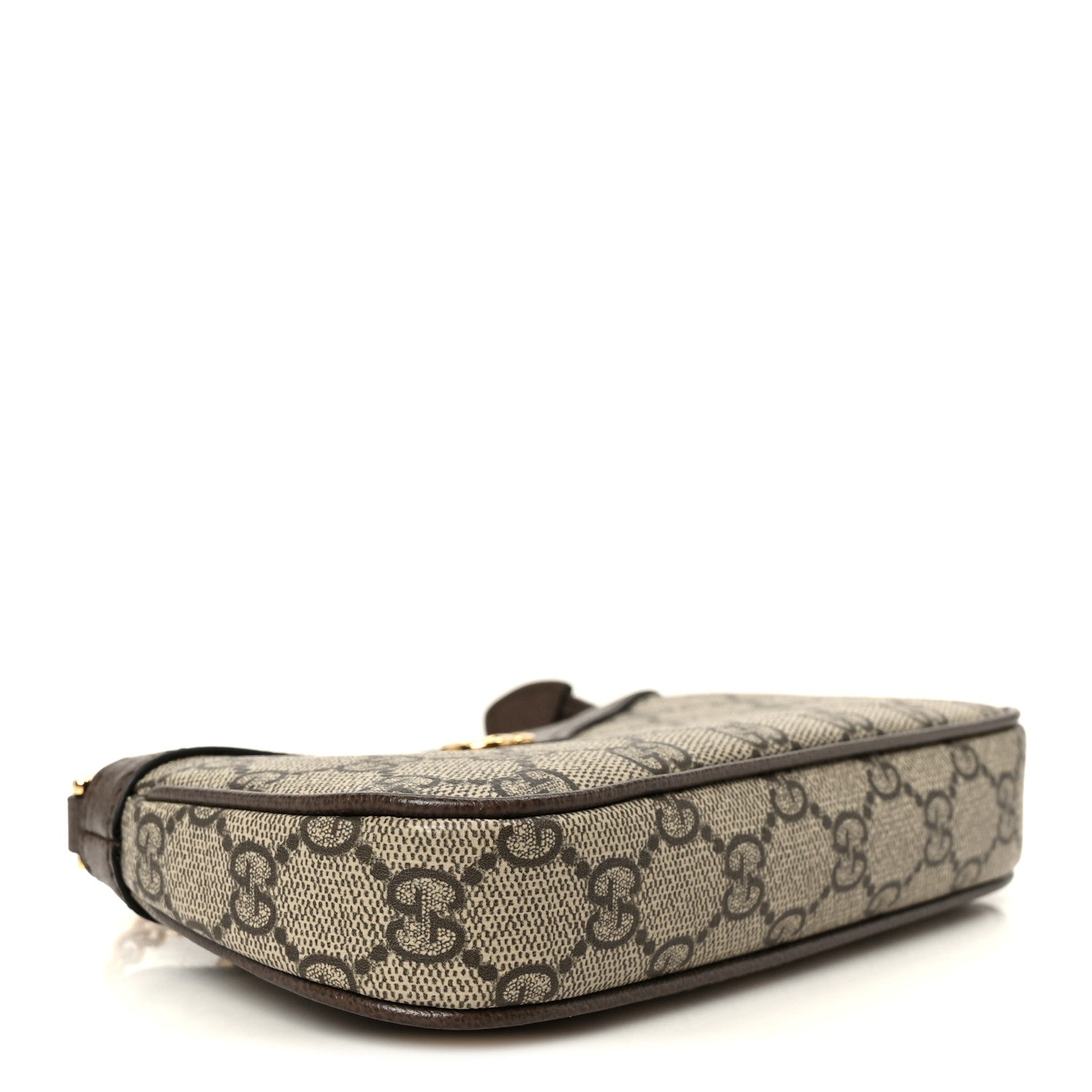 GG Supreme Monogram Textured Dollar Calfskin Mini Ophidia Chain Bag Beige Ebony