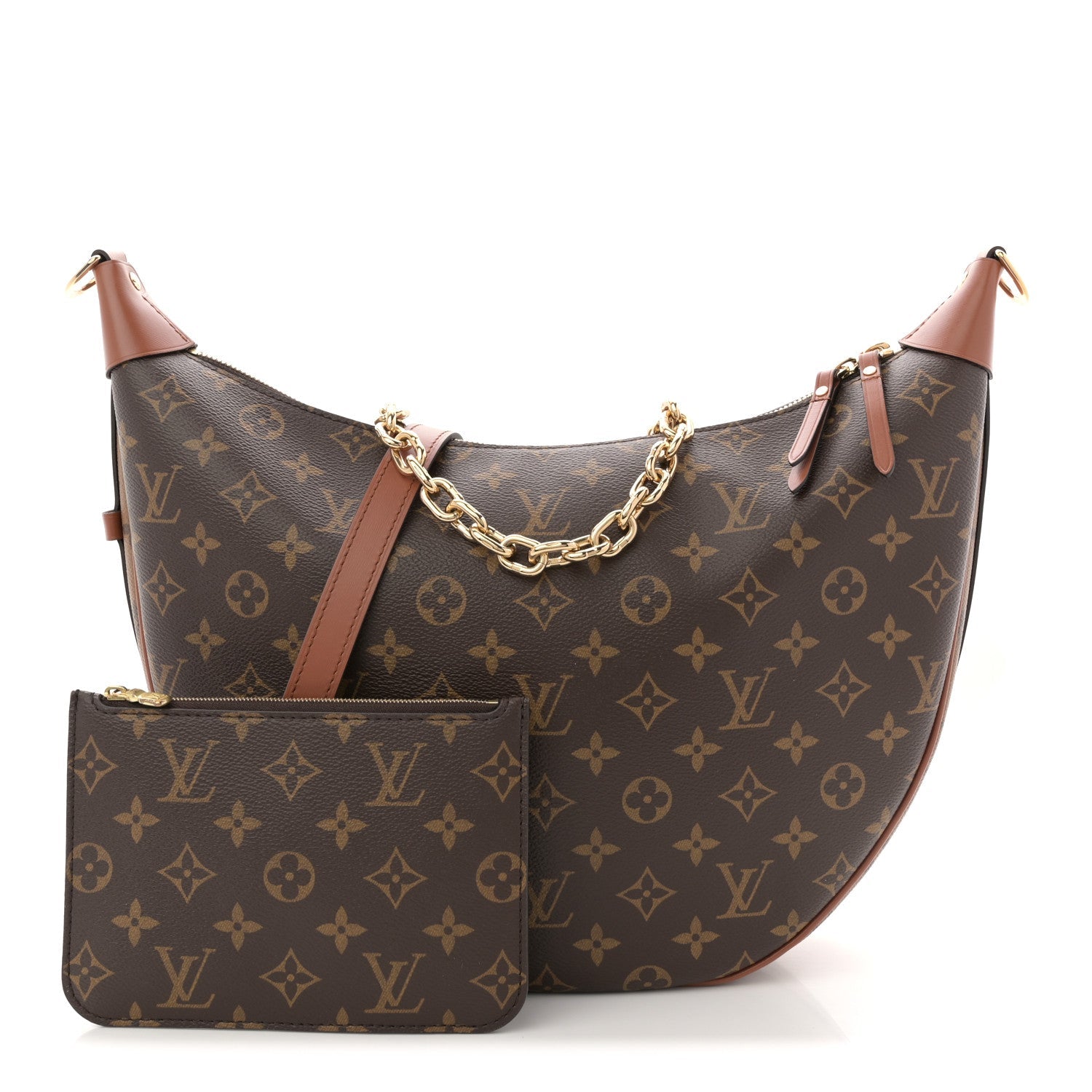 Reverse Monogram Loop Hobo