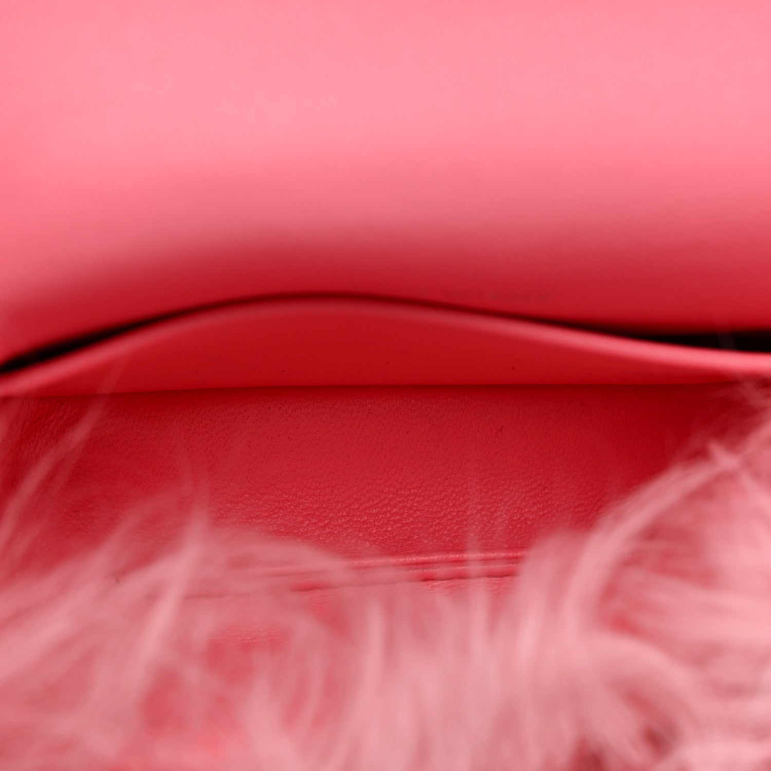 Shearling Lambskin CC Hook  Holder Pink