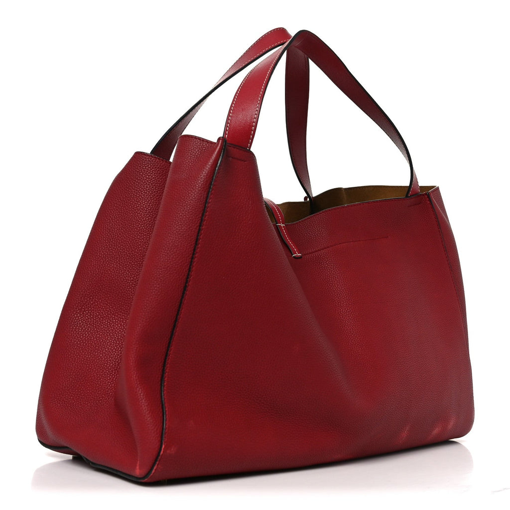 Calfskin Barcelona Tote Scarlet Red