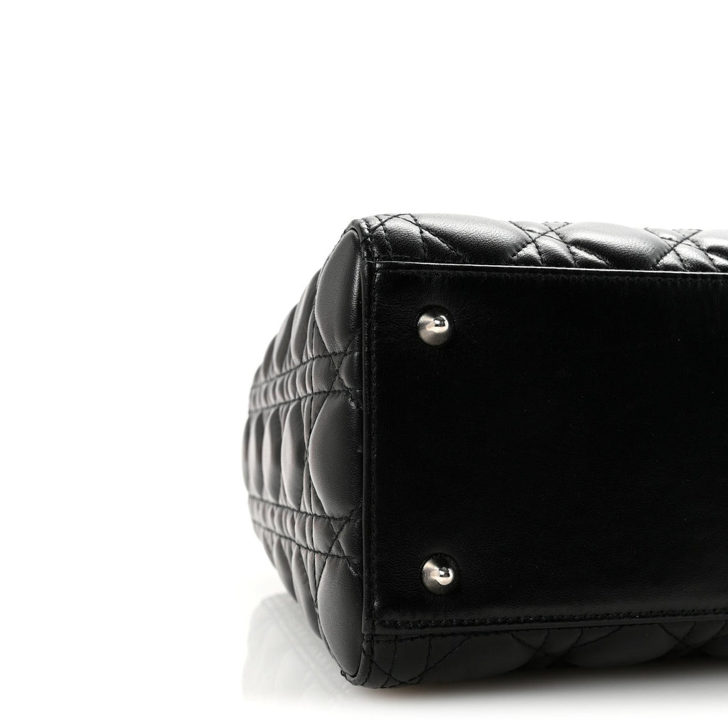 Lambskin Cannage Medium Lady Dior Black