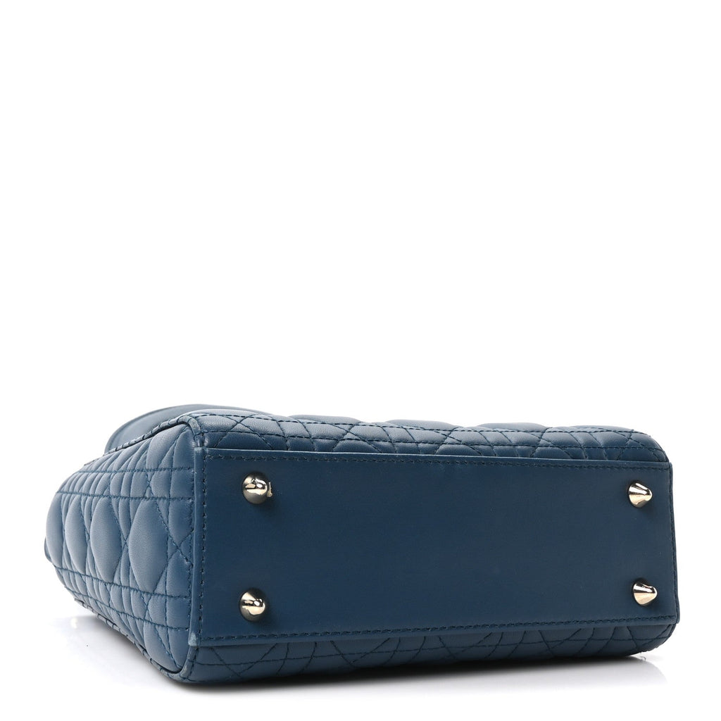 Lambskin Cannage Small My ABCDior Lady Dior Deep Ocean