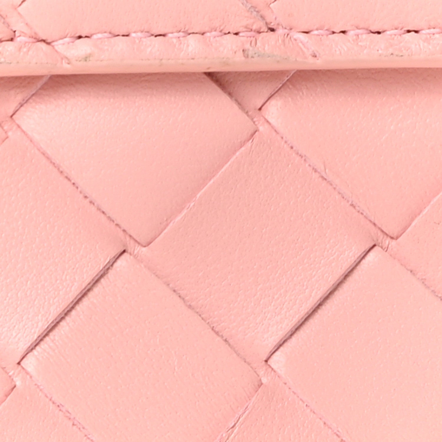 Nappa Intrecciato Long Andiamo Top Handle Clutch Rose