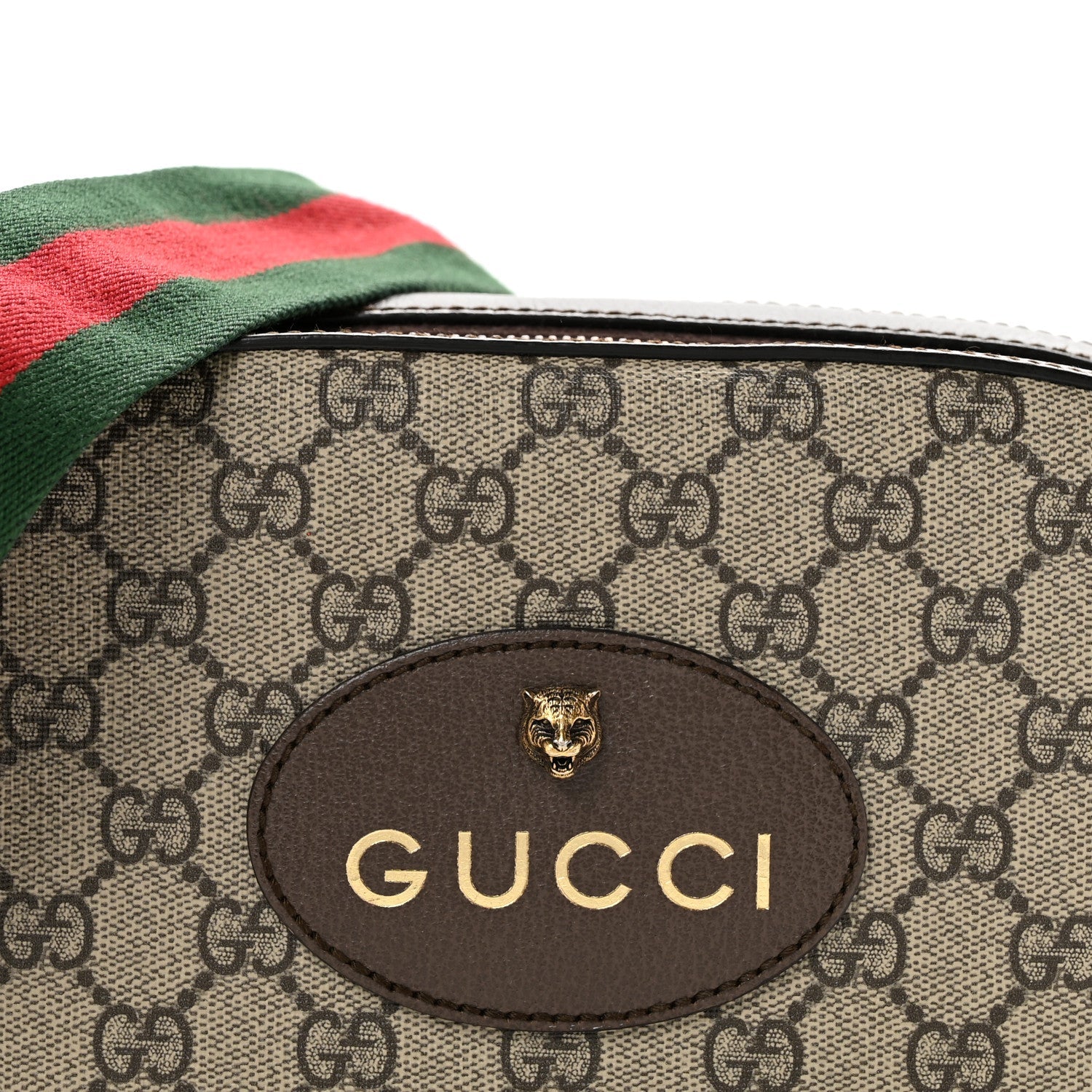 GG Supreme Monogram Web Neo Vintage Shoulder Bag Beige New Acero Crop
