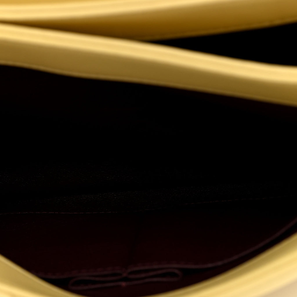Lambskin Quilted Small Trendy CC Flap Dual Handle Bag Yellow