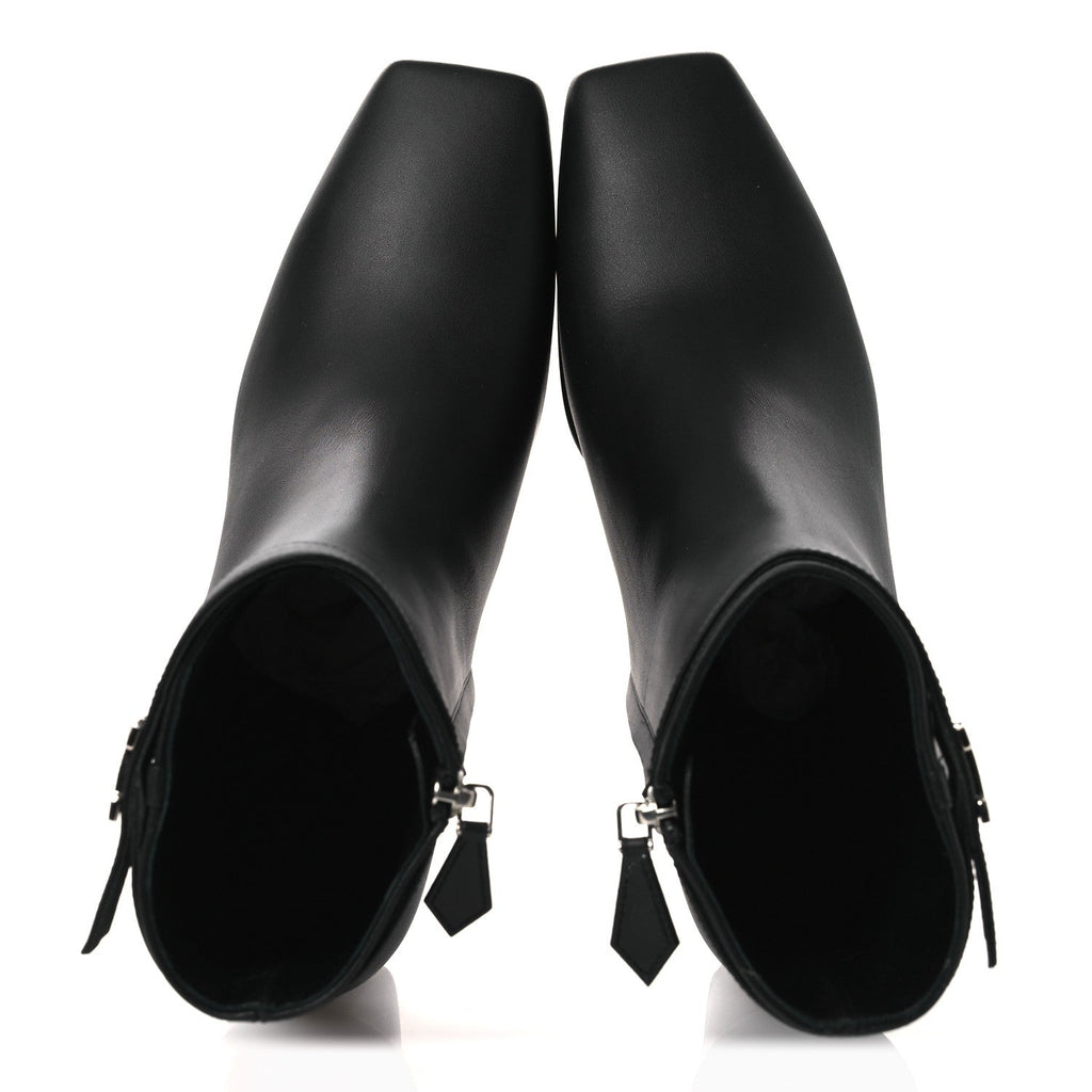 Calfskin Hommage Ankle Boots 37.5 Black