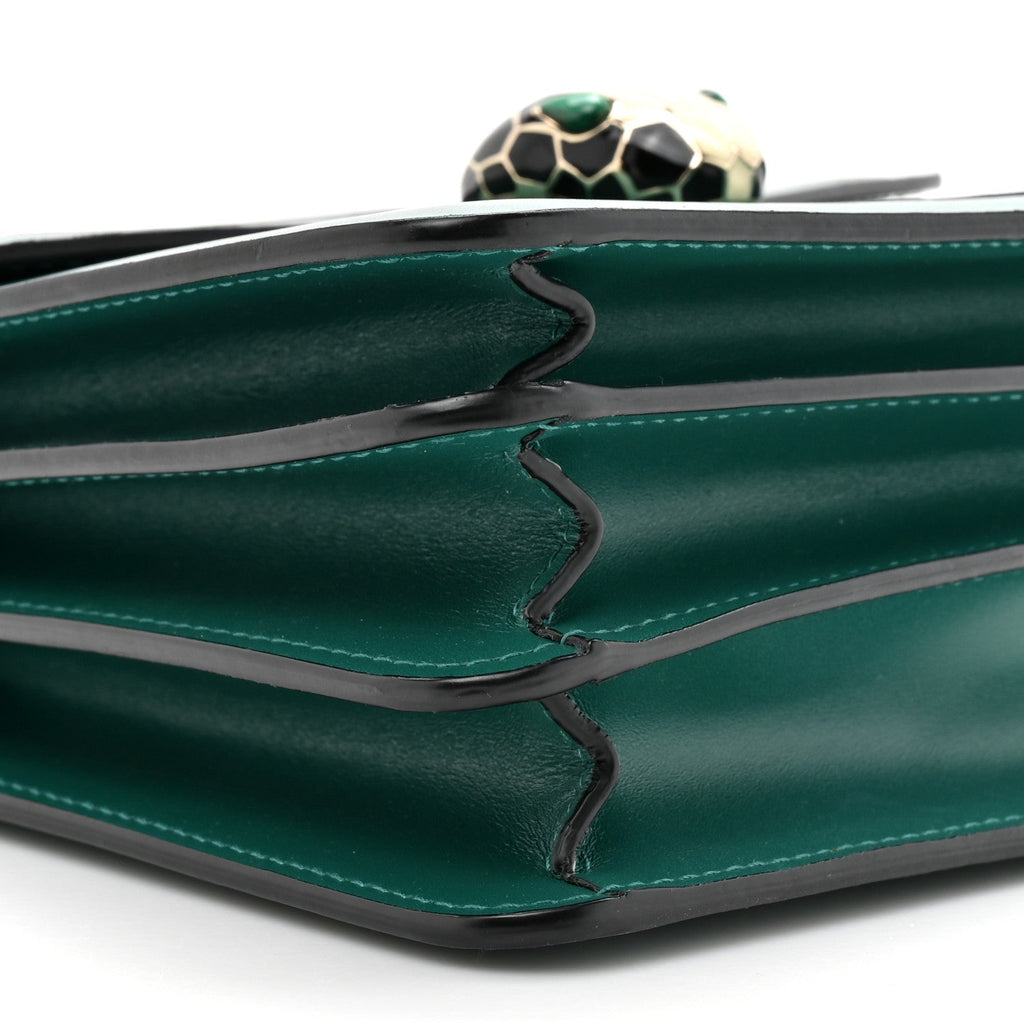 Calfskin Serpenti Forever Top Handle Emerald Green
