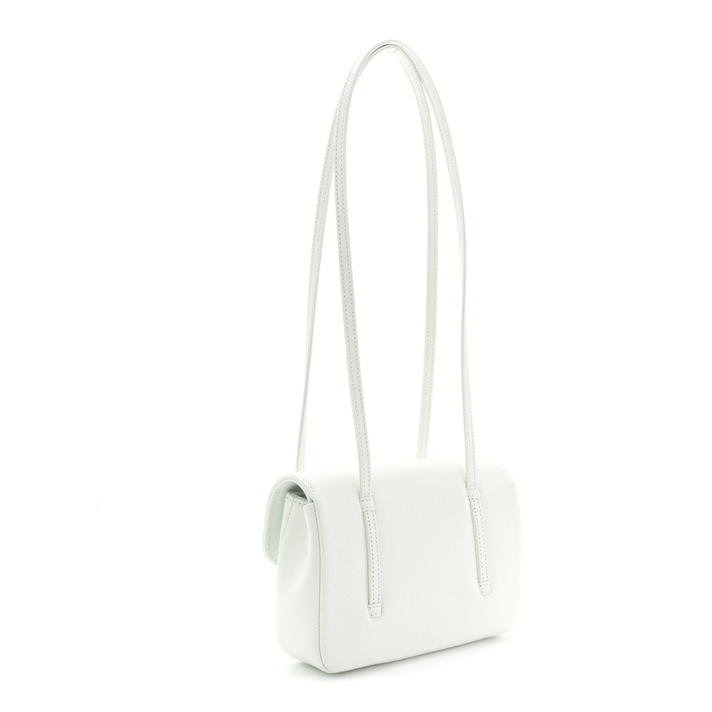 Shiny Caviar Mini Preppy Coco Shoulder Bag Light Blue