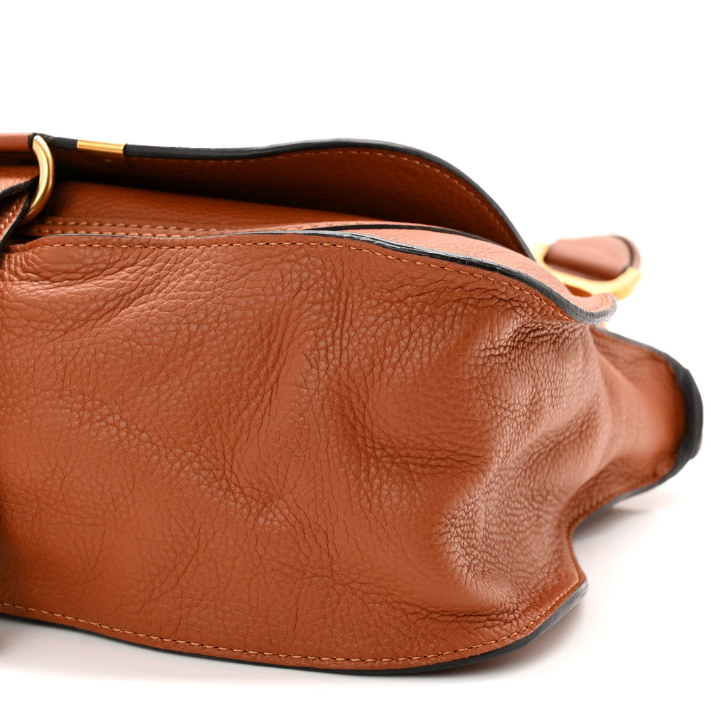 Calfskin Small Marcie Satchel Tan