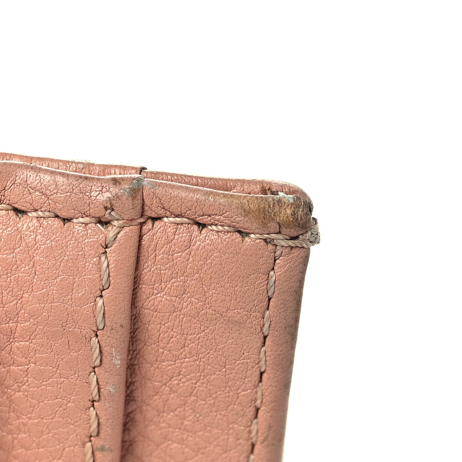 Supple Calfskin Cannage Caro Five-Slot  Holder Rose Des Vents