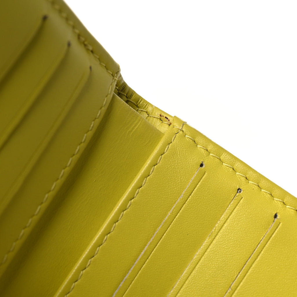 Caviar Timeless CC Compact French Wallet Yellow