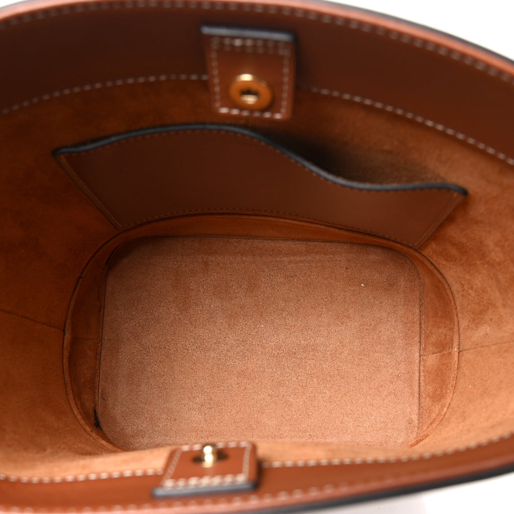 Smooth Calfskin Small Cuir Triomphe Bucket Bag Tan