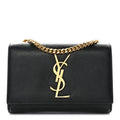Grain De Poudre Small Monogram Kate Satchel Black