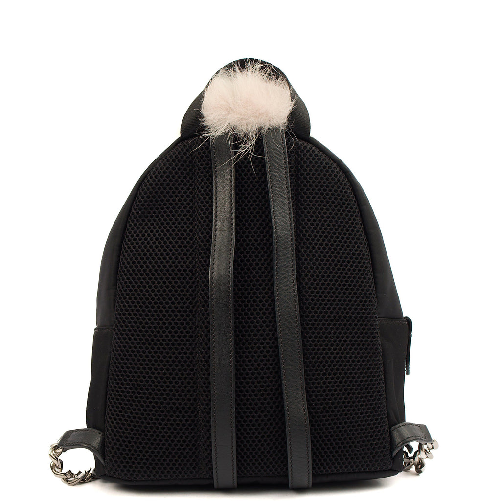 Fendi Mini Backpack Monster Backpack in Black, Fabric