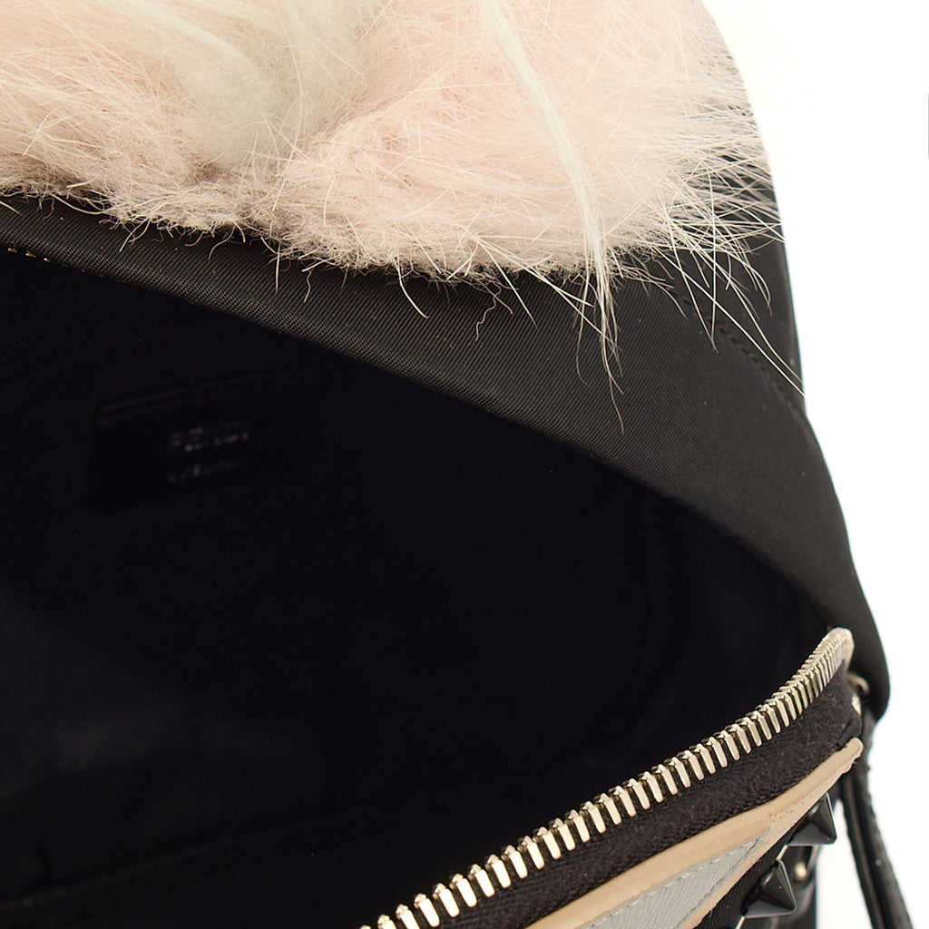 Fendi Mini Backpack Monster Backpack in Black, Fabric