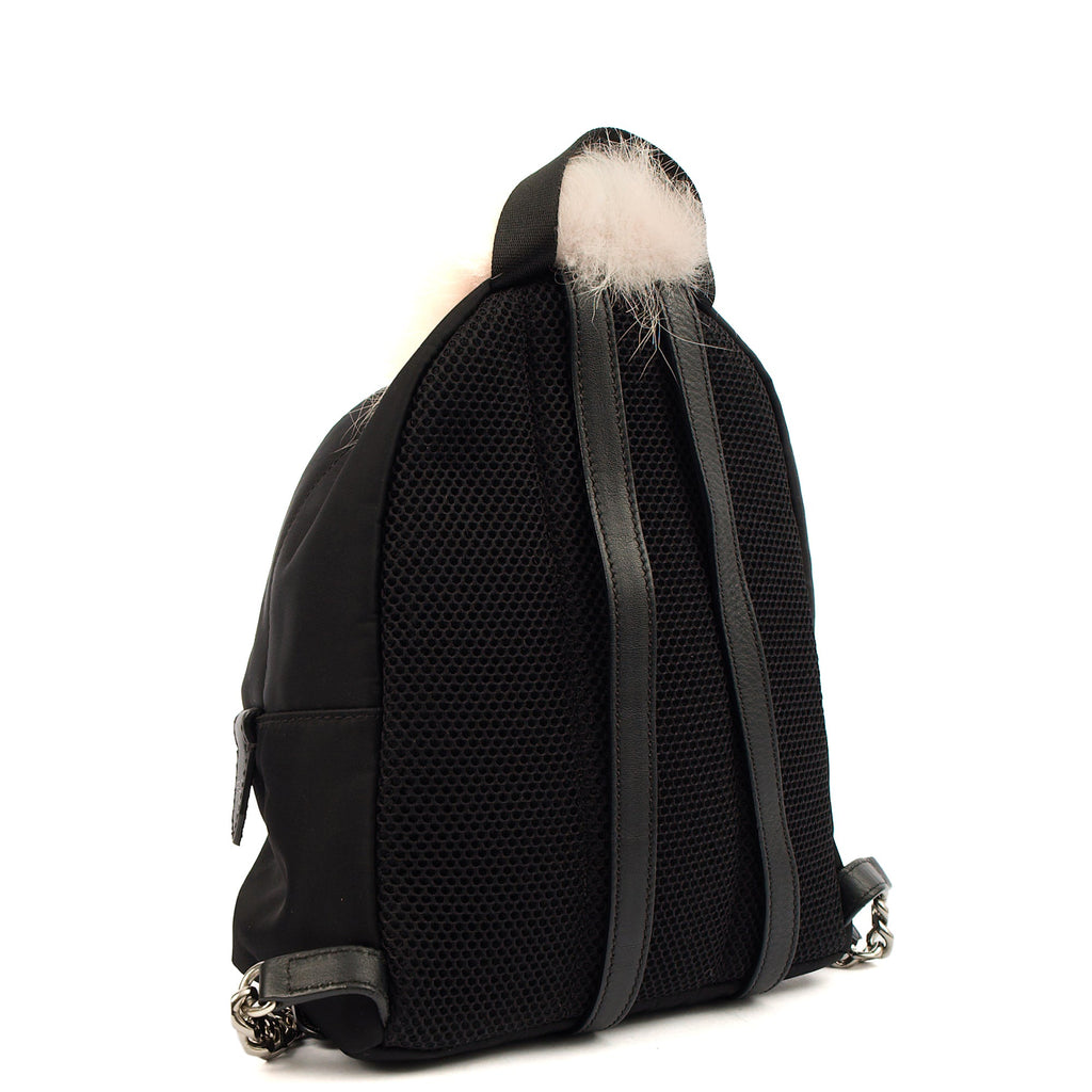 Fendi Mini Backpack Monster Backpack in Black, Fabric
