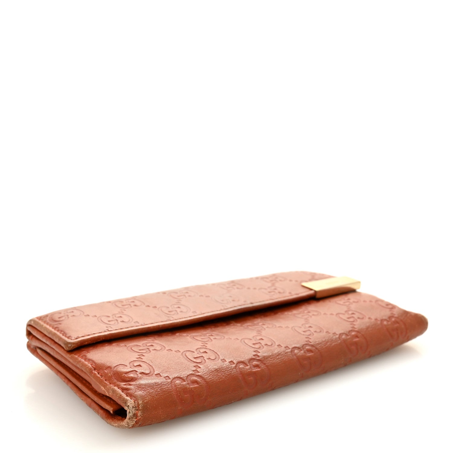 Guccissima Signature Dice Continental Wallet Orange