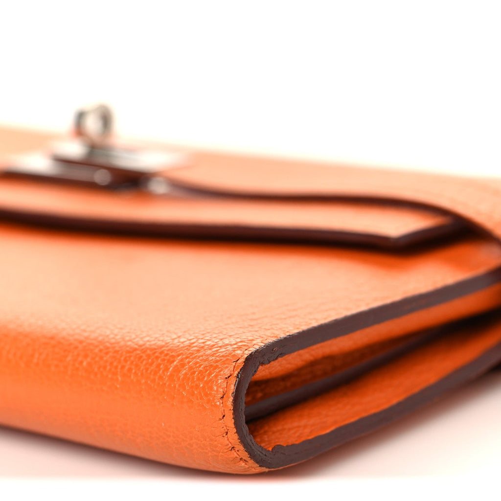 Chevre Mysore Kelly Longue Wallet Orange