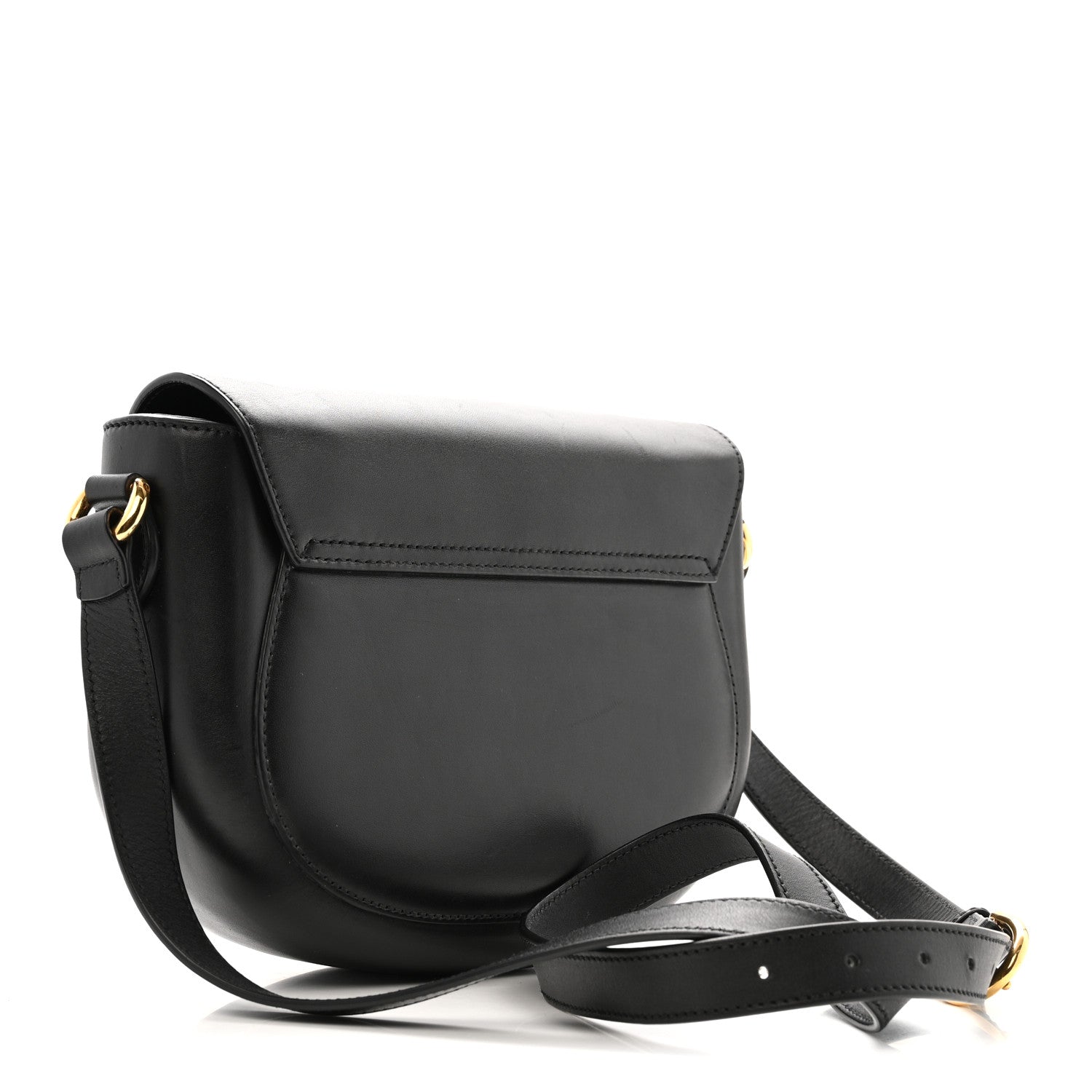 Charisma Calfskin Gucci Embossed Shoulder Flap Bag Black