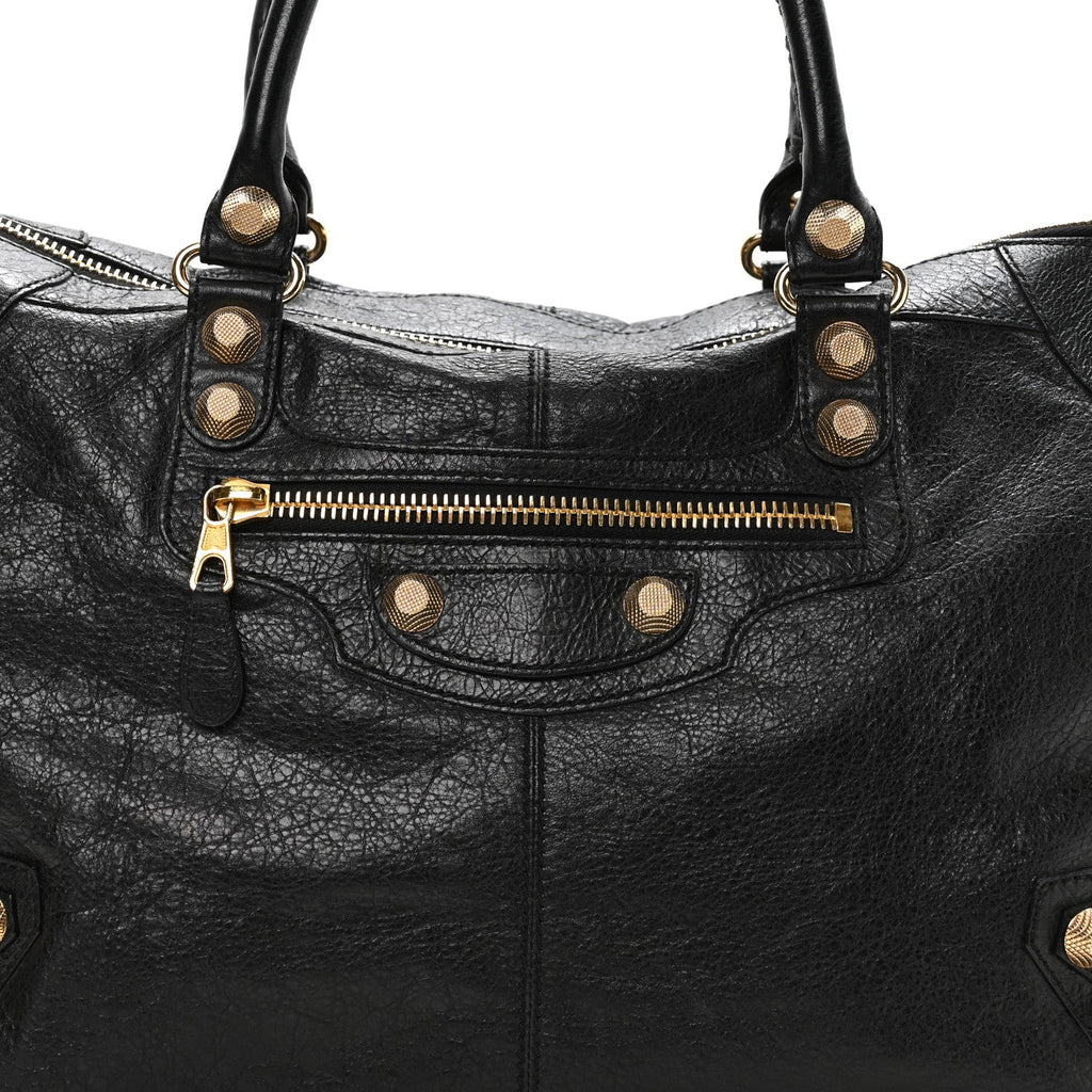 Agneau Giant 12 Gold Hardware Work Black