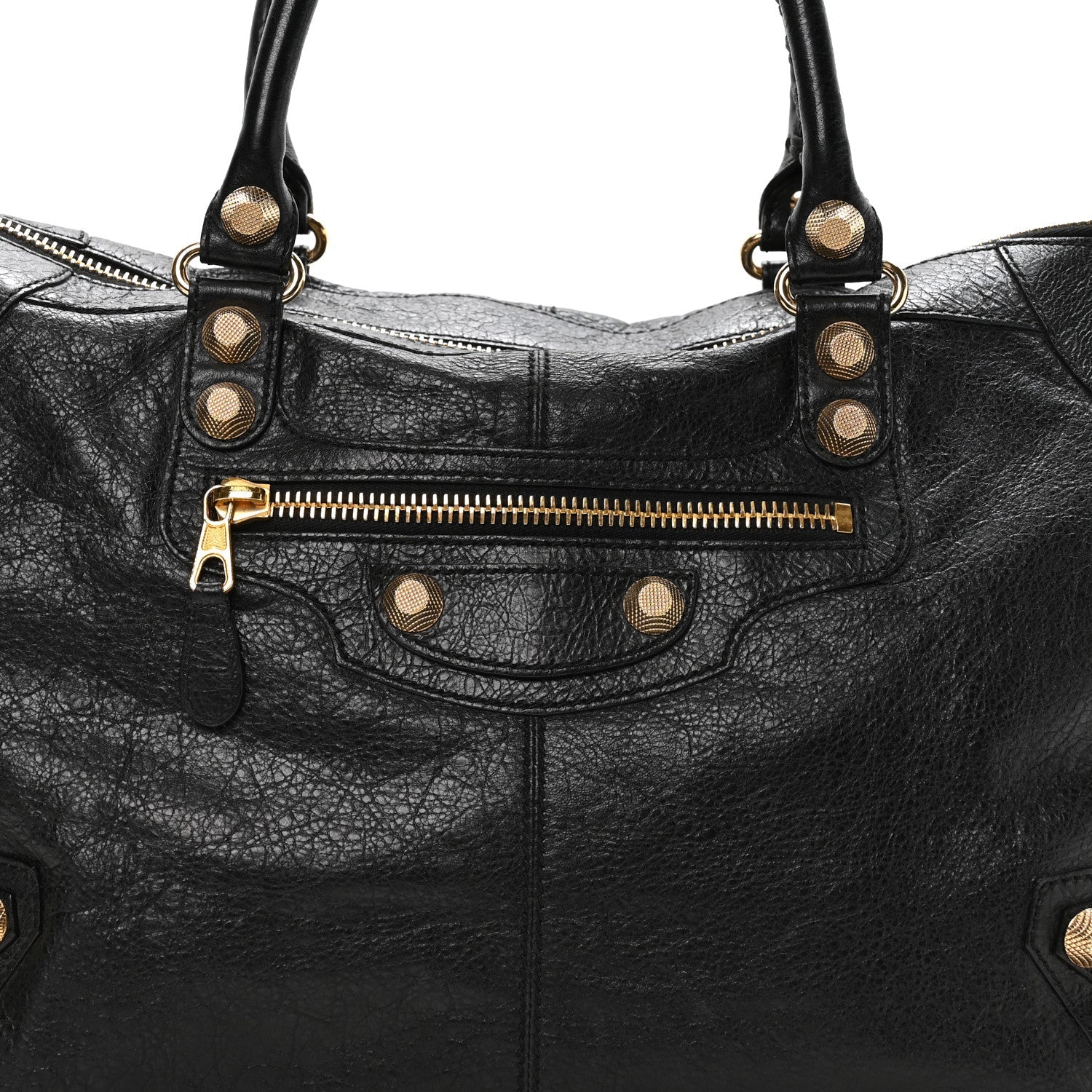 Agneau Giant 12 Gold Hardware Work Black