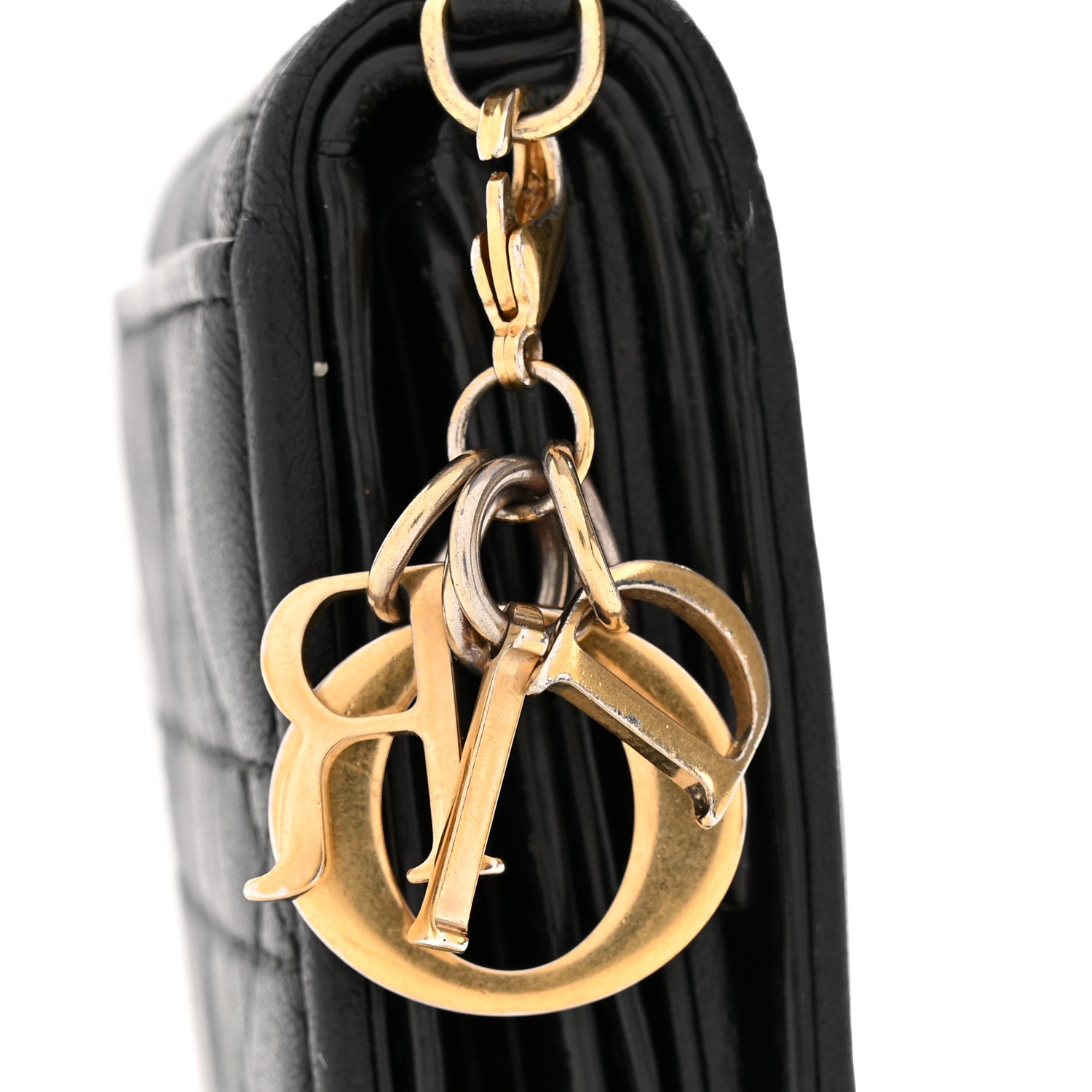 Lambskin Cannage Lady Dior Lotus Wallet Black