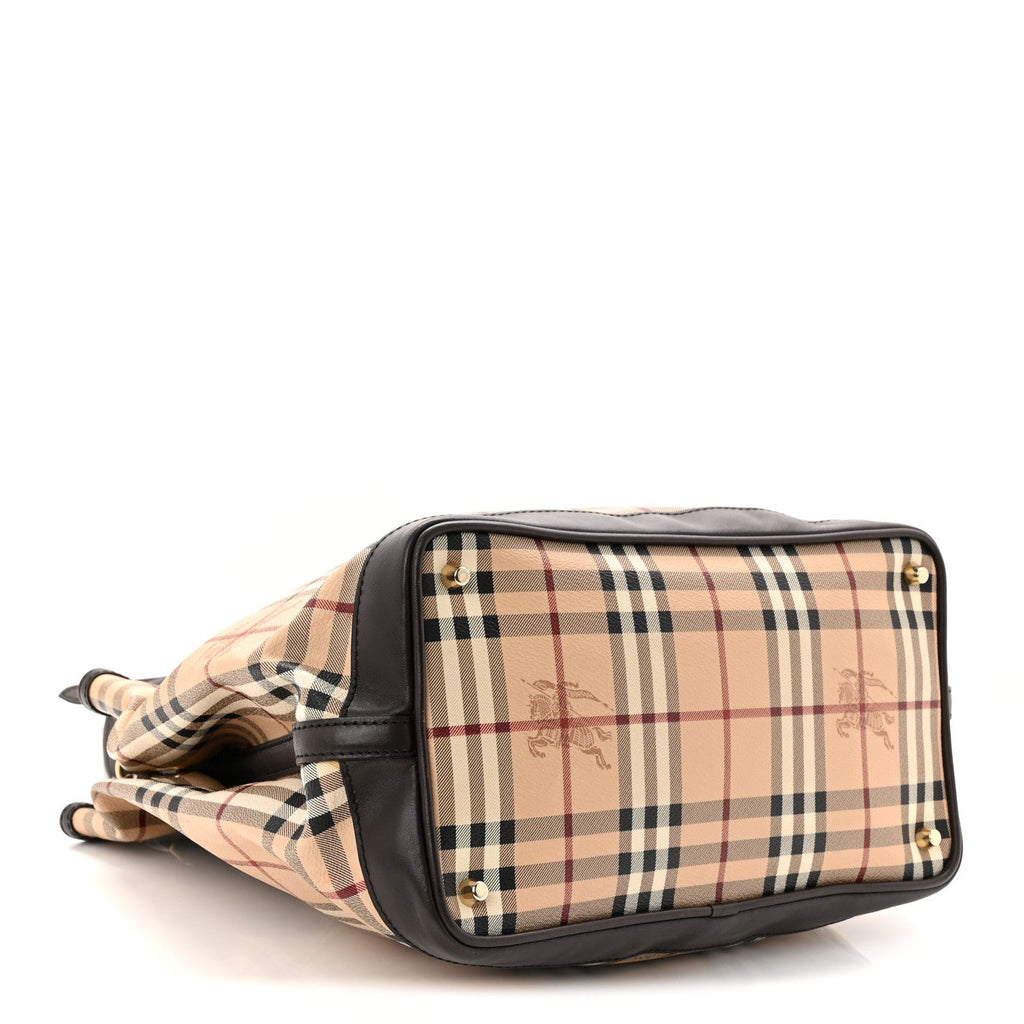 Haymarket Check Medium Golderton Tote Chocolate