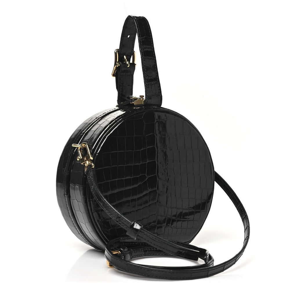 Crocodile Petite Boite Chapeau Black