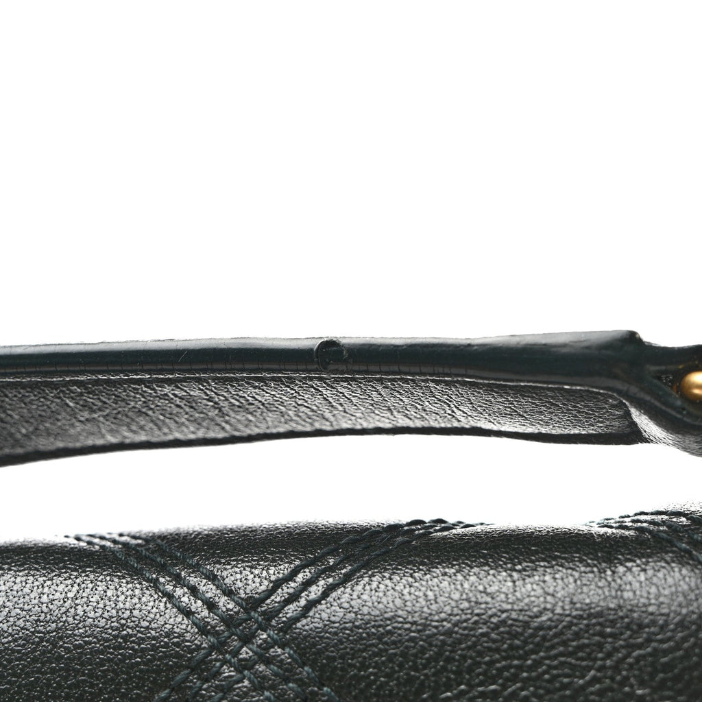 Lambskin Quilted Mini Becky Chain Bag Vert Fonce