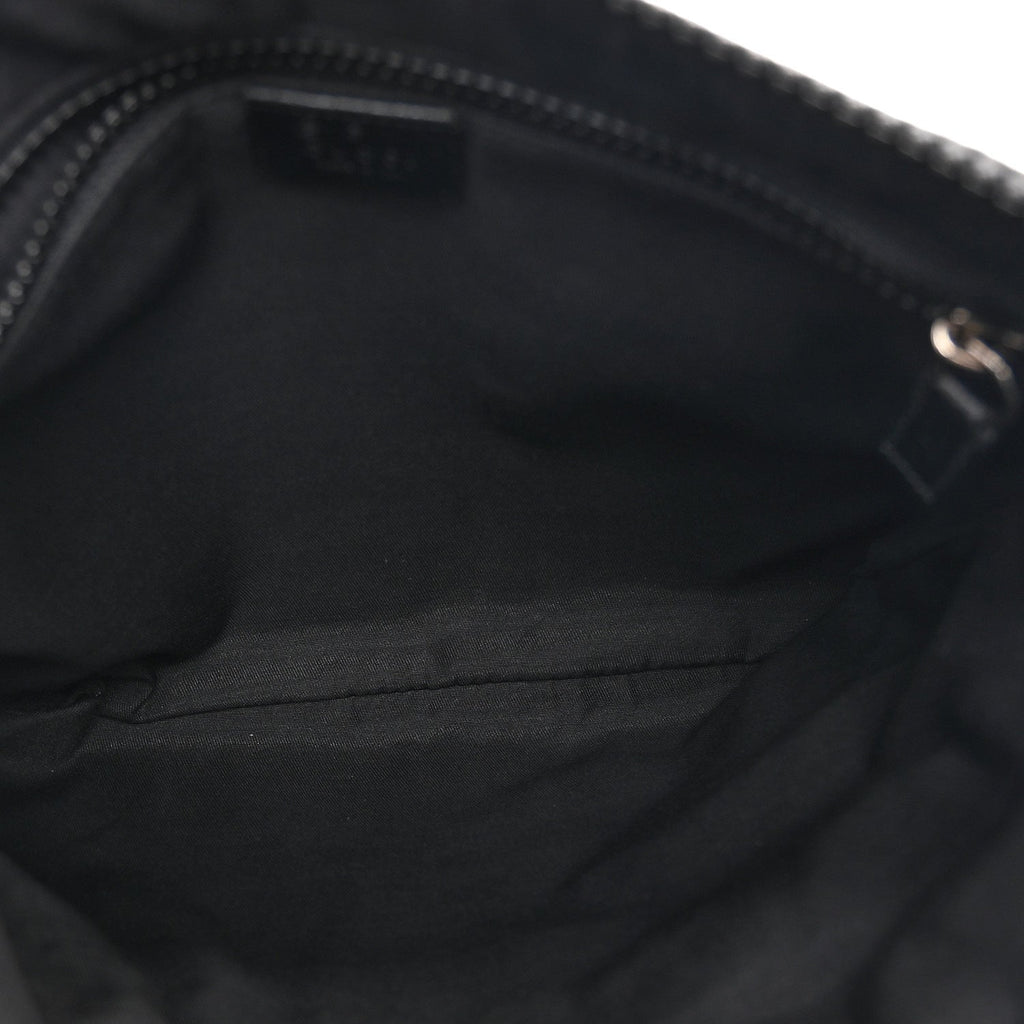 Nylon Monogram Small Flat Messenger Bag Black