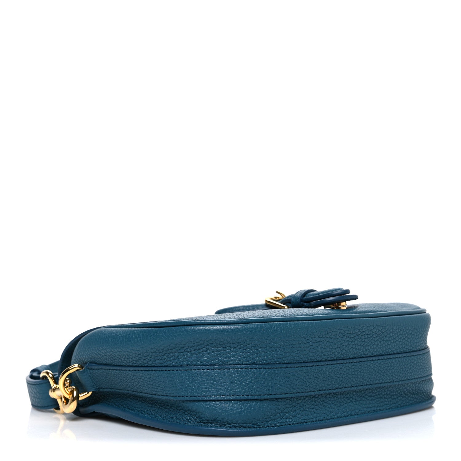 Grained Calfskin Medium Bobby Flap Steel Blue