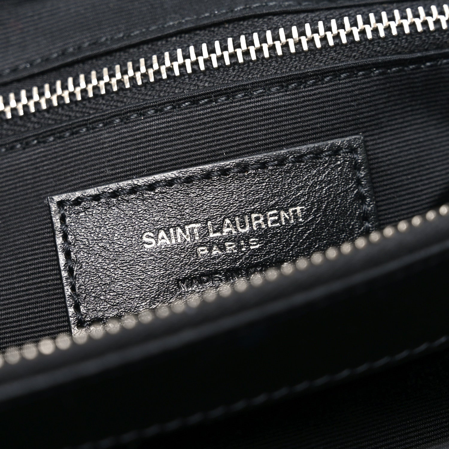 Calfskin Y Quilted Monogram Large Loulou Chain Satchel Black