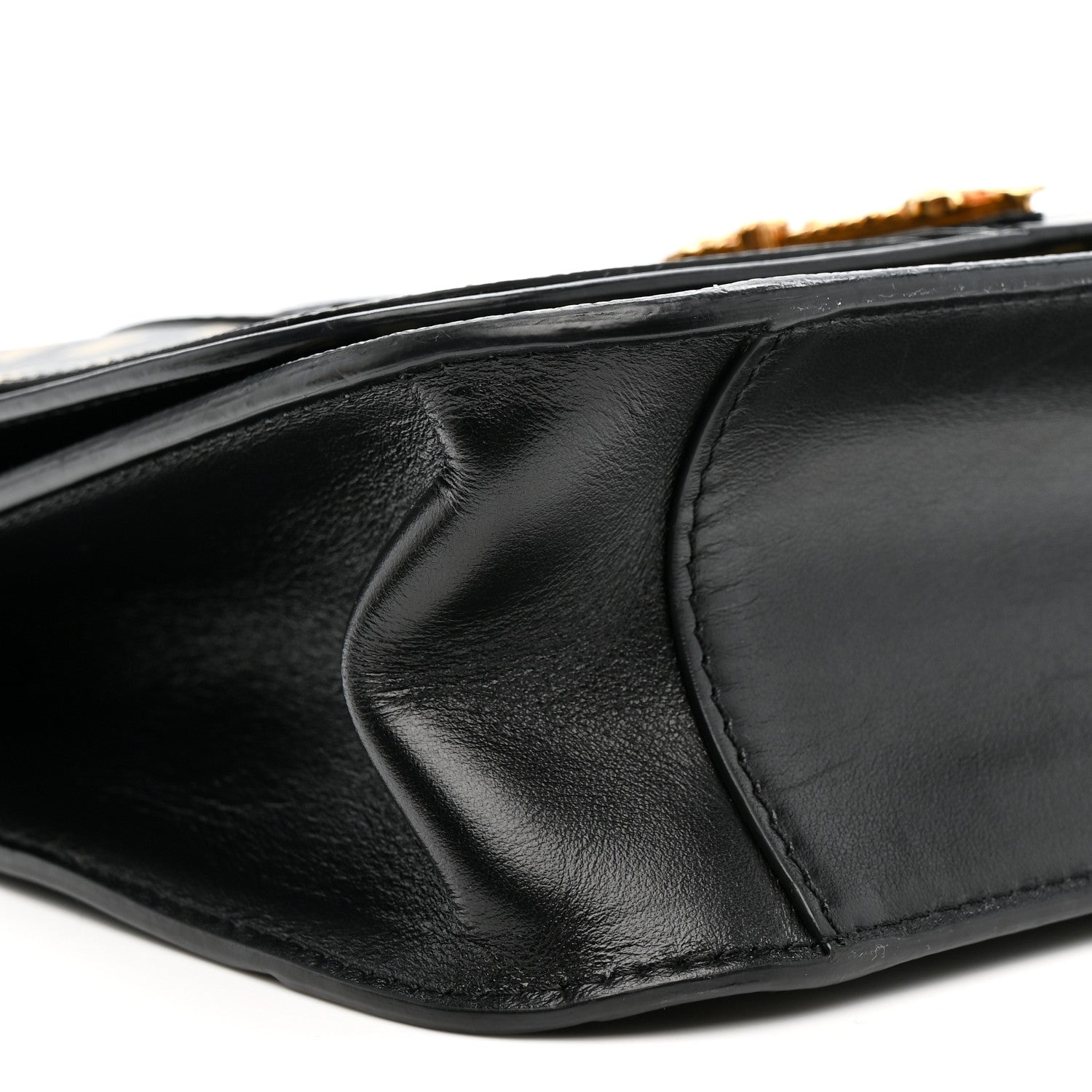 Coated Canvas La Greca Signature Print Virtus Top Handle Shoulder Bag Black Khaki