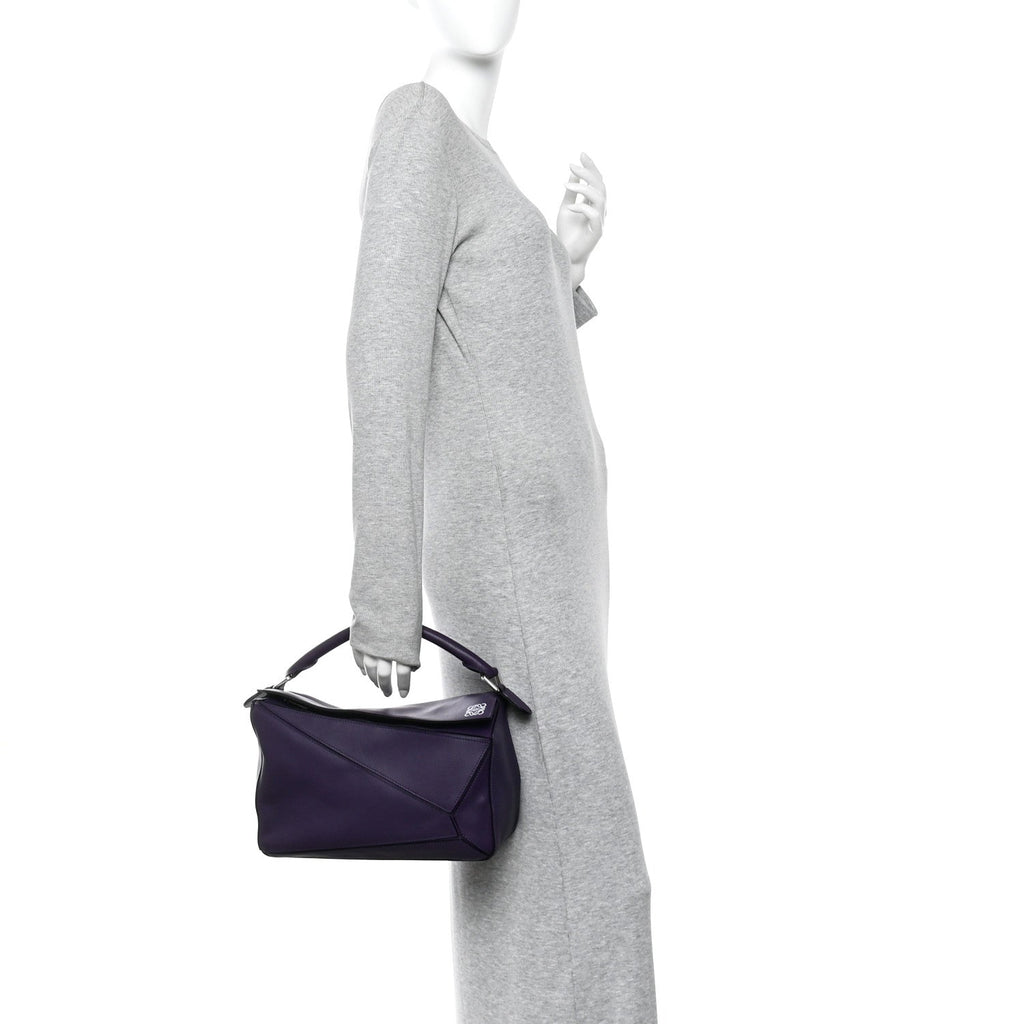 Calfskin Medium Puzzle Bag Purple